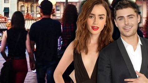 Zac Efron and Lily Collins Disneyland Date HOLDING HANDS ...