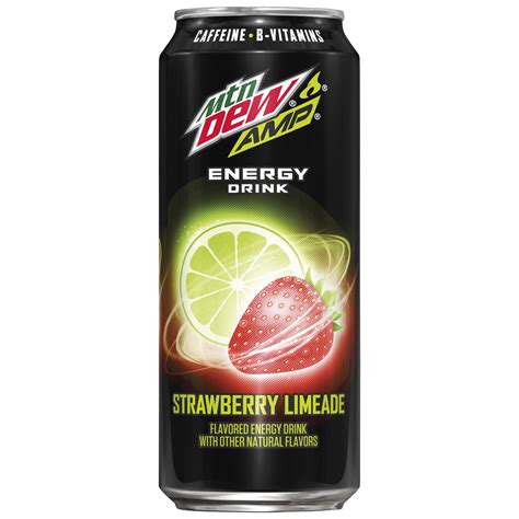 Mountain Dew Amp Strawberry Limeade Flavored Energy Drink Smartlabel™