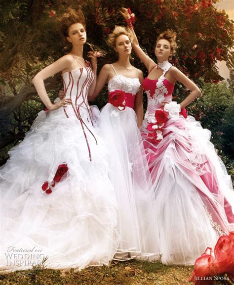 Red White Wedding Dresses Zoyage744