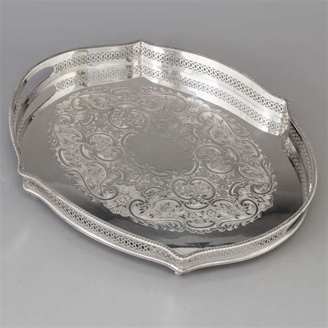 Silver Plated Serving Trays From Sheffield England 20th Century