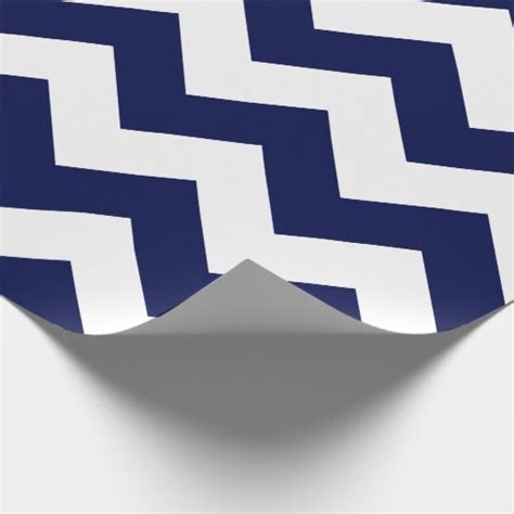 Navy Blue And White Extra Large Chevron Wrapping Paper Zazzle