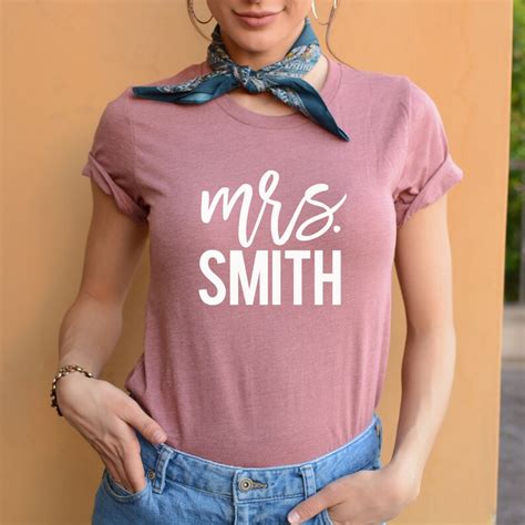 Mrs Shirt Personalized Honeymoon Shirt Personalized Bride Etsy