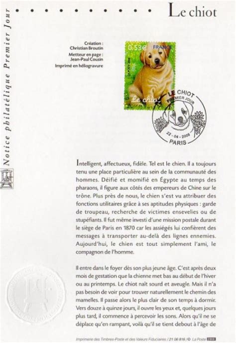 Timbre 2006 Le Chiot Wikitimbres