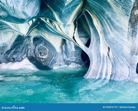 Marble Cathedral Caves Chile Stock Image Image Of Patagonia Water