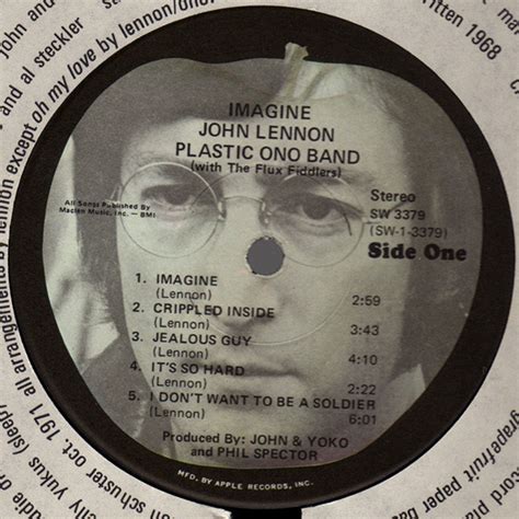 John Lennon Imagine Us Pressingn Vinyl Pursuit Inc