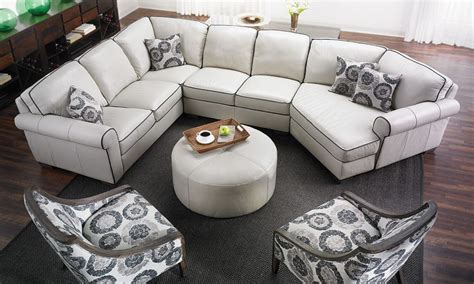 Tweed Sectional Sofa Cuddler With Chaise Lounge Corner Leather Gray
