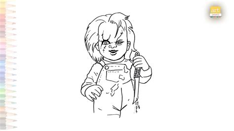 Chucky Drawing Video Cartoon Drawing Tutorials How To Draw A Chucky