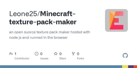 Github Leone25minecraft Texture Pack Maker An Open Suorce Texture
