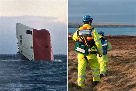 cemfjord search for missing crew of cargo ship capsized near scottish coast called off mirror