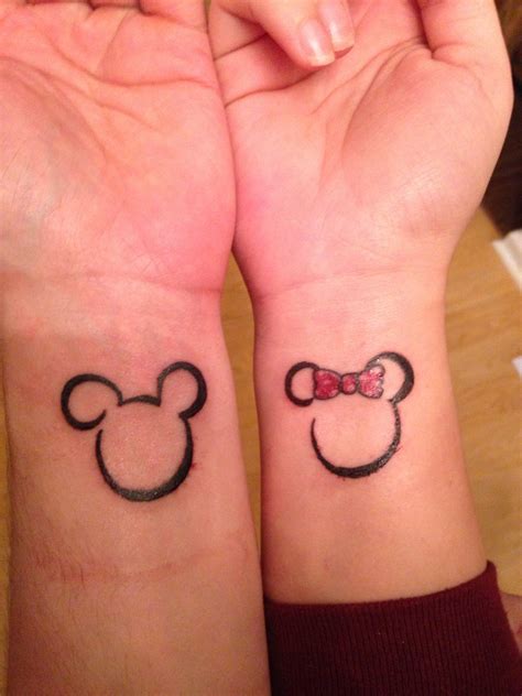 Couples Tattoos Mickey And Minnie Matching Couple Tattoos Matching
