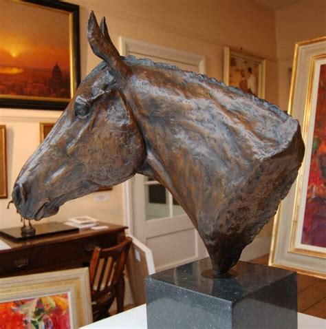 Thoroughbred Head Study Realistic Horse Head Bust Sculpture Artparks