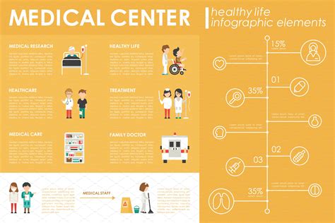 12 Medical Flat Infographics Presentation Templates Creative Market