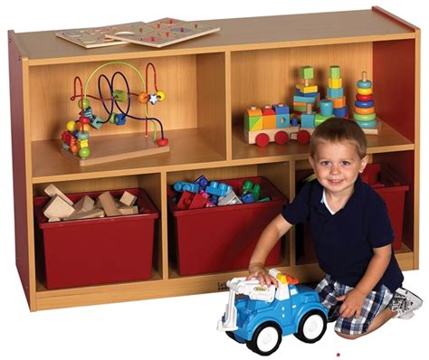 The Office Leader Astor Open Shelf Wood Toy Storage Cabinet