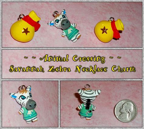Animal Crossing Savannah Zebra Necklace Charm By Yellercrakka On