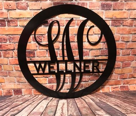 Monogram Sign Made Out Of 16 Gauge Steel Then Powder Coated In The