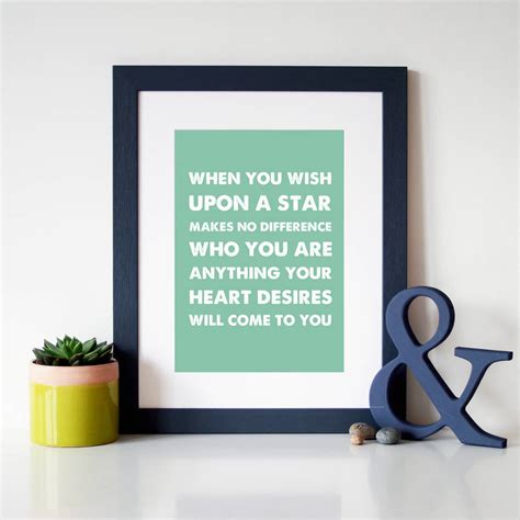 When You Wish Upon A Star Song Lyrics Print By Hope And Love