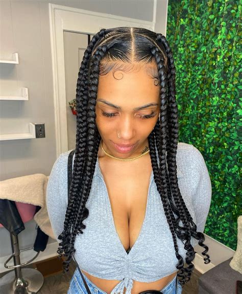 Cool Cute Box Braid Styles 2022 Fsabd15