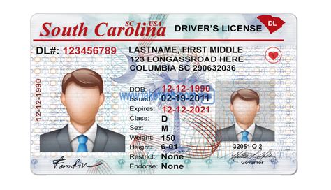 South Carolina Driver License Psd Template High Quality Psd Template