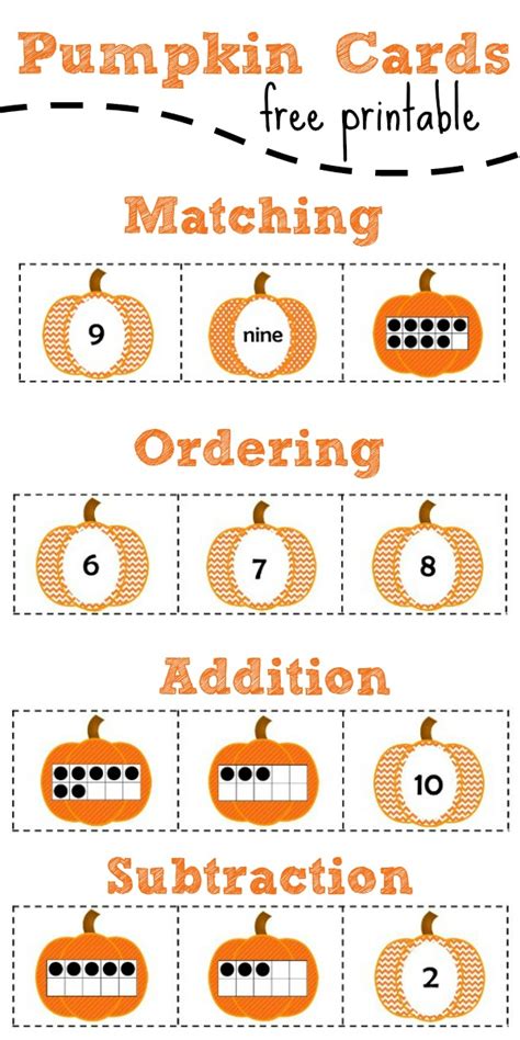 Free Printable Pumpkin Number Cards Fantastic Fun And Learning
