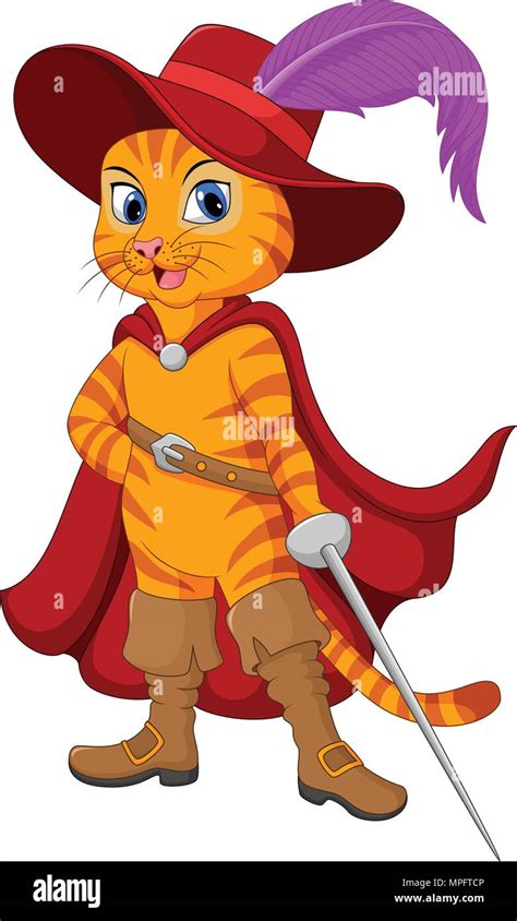 Gato Con Botas Dibujos Animados Imagen Vector De Stock Alamy