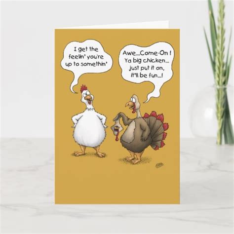 Funny Thanksgiving Cards Big Chicken Holiday Card
