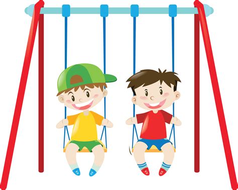 Download Clipart Park Swing Set Kid On Swing Clipart Png Download