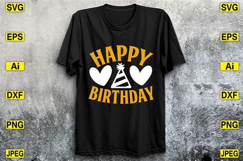 Happy Birthday T Shirt Design Free Afbeelding Door Artstore22 · Creative Fabrica