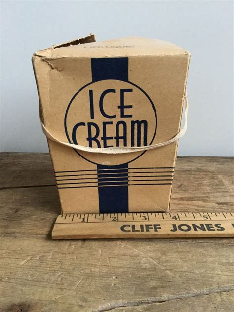 Vintage Generic Ice Cream And Honey Paper Food Carton Etsy