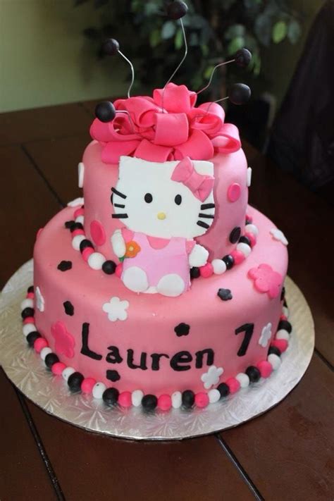 Get ideas for cakes, cake pops, decorations, and more. Birthday Cakes - Hello kitty | Cake, Birthday cake, Desserts