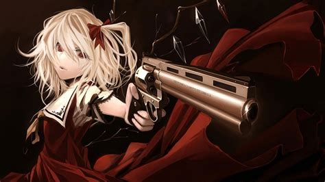 Anime Girls Anime Gun Touhou Flandre Scarlet Wallpapers Hd