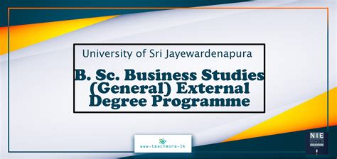 B Sc Business Studies General External Degree Programme
