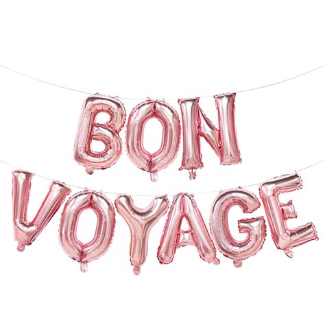 Buy Bon Voyage Balloons Rose Gold Bon Voyage Party Decorations Bon Voyage Balloon Banner