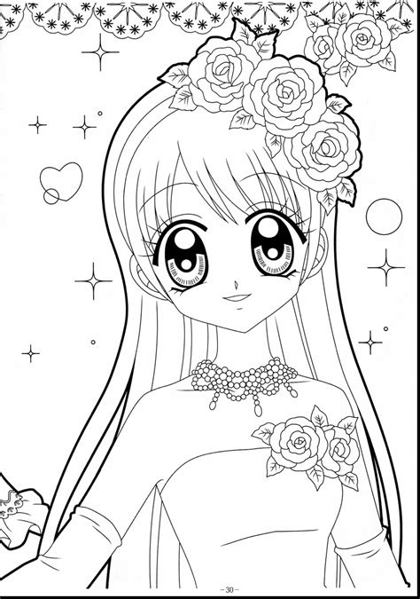 Girl People Coloring Pages Kawaii