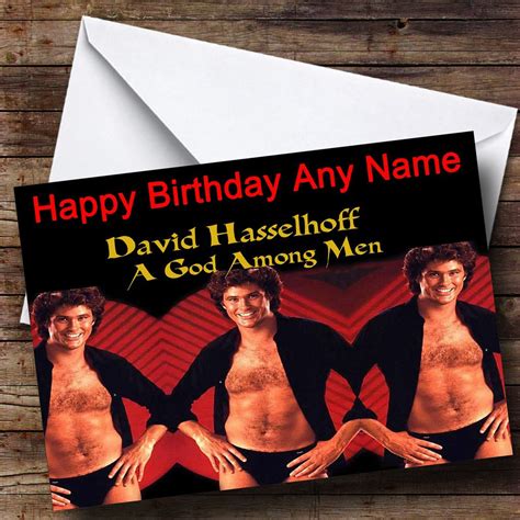 David Hasselhoff Personalised Birthday Card The Card Zoo