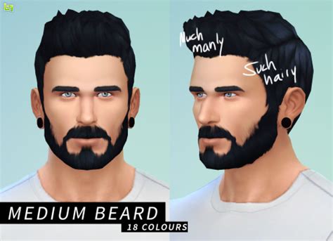 Lumialoversims Medium Beard Darker Jaw Stubble 18 Sims Update