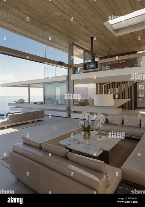 Modern Luxury Home Showcase Interior Living Room Stock Photo Alamy