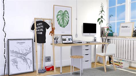 Sims 4 Ccs The Best Ikea Office By Mxims