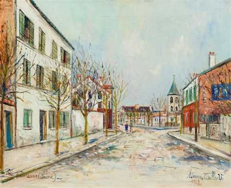 Maurice Utrillo Grande Rue Et Église à La Courneuve 1938 Mutualart