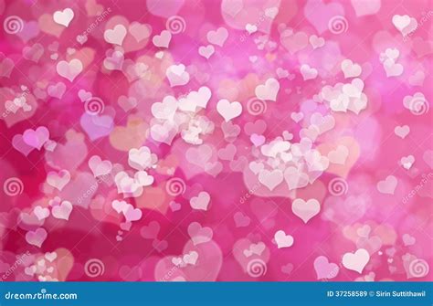 Valentine Hearts Abstract Pink Background Valent Stock Illustration