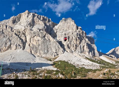 Cable Car Mt Lagazuoi 2778 Metres Falzarego Pass Dolomites Italy