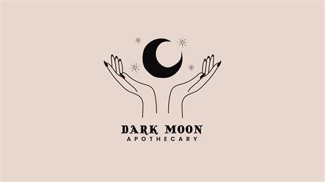 Premade Logo Moon Logo Hand Logo Gypsy Logo Witch Logo Magic Logo