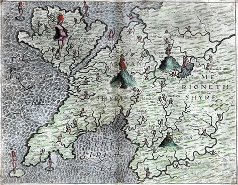 Explore more unique gifts in ireland map, map of ireland, illustrated map art print of ireland, art poster, road trip map this is a high. Poly-Olbion - Map of Caernarfonshire and Merionethshire ...
