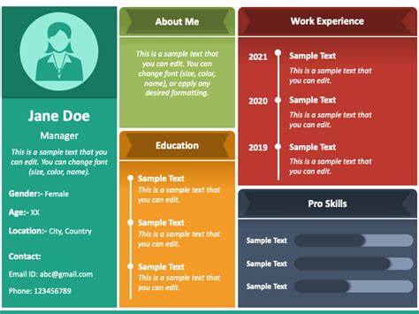Candidate Profile Powerpoint Template Ppt Slides