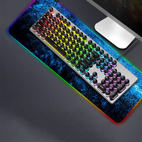 Rgb Keyboard Mouse Pad Soft Rubber Anti Slip Usb Led Glowing Gaming Keyboard Pad Desktop