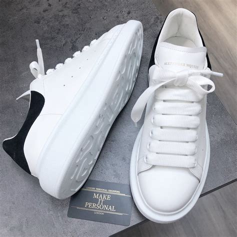 Alexander Mcqueen Extended Sole Sneaker White Wblack Womens Louis