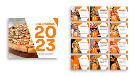 Modelo De Calendário Pizzaria Psd Editável Download Designi