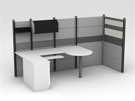 Modern Office Cubicles 3d Model 3ds Max Files Free Download Modeling
