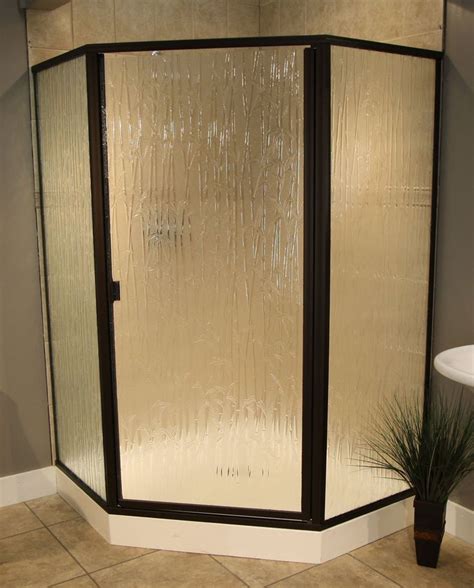 Rain Glass Obscurity On A Shower Door Is Very Popular With Rebath Omaha
