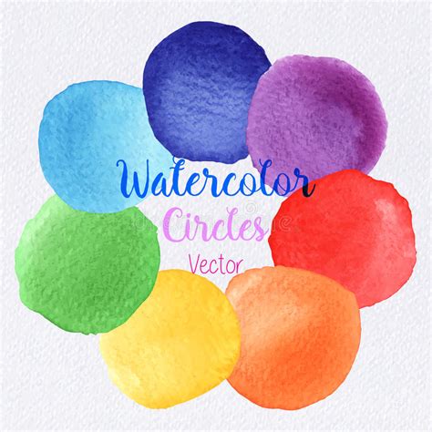 Vector Set Rainbow Watercolor Circles Stock Illustrations 239 Vector