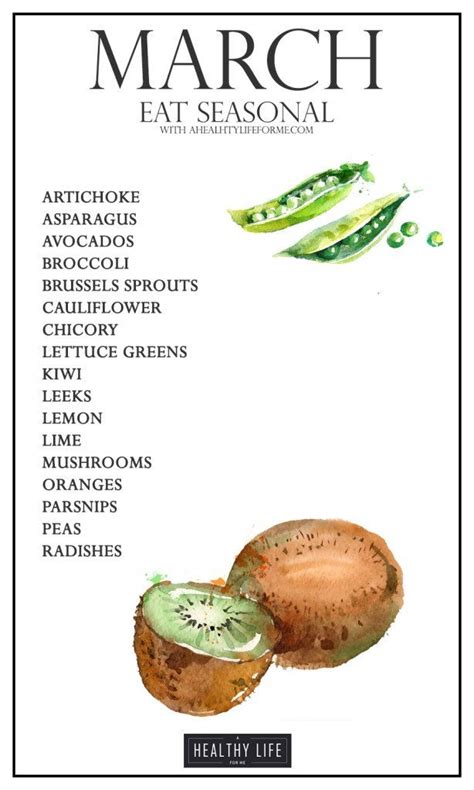 Seasonal Produce Guide For March A Healthy Life For Me